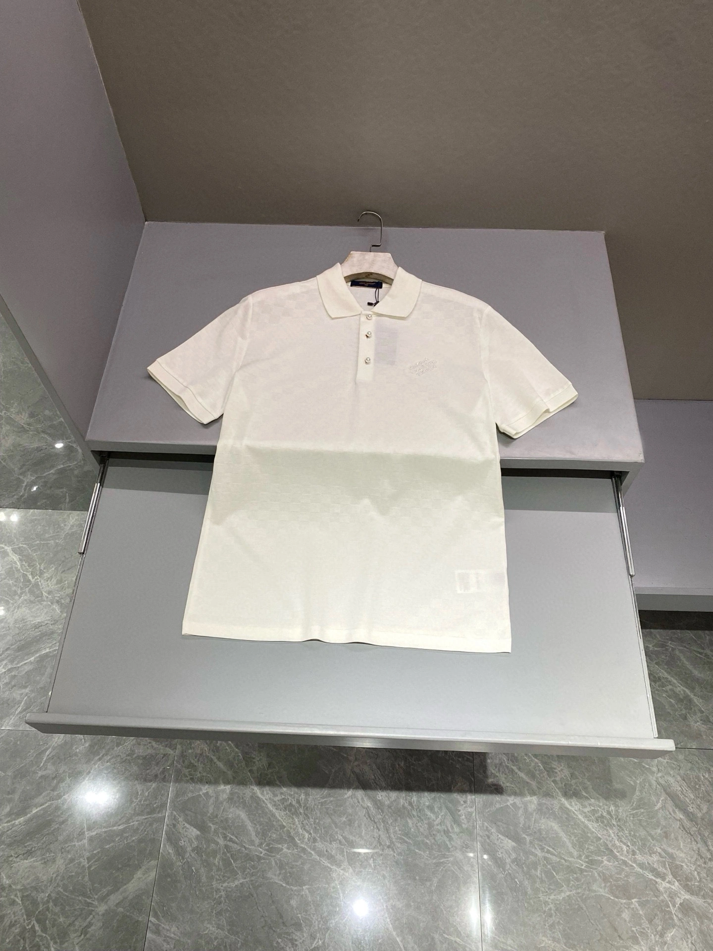 wg.luxury- 8V Damier embroidery Polo 2Colour item:E-F361G1018-2